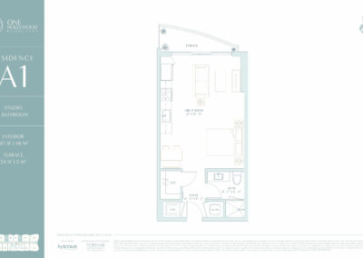 One Hollywood Residences Floor Plan, Residence A1