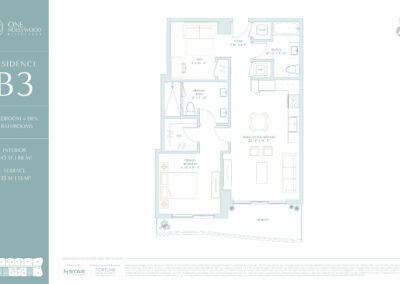 One Hollywood Residences Floor Plan, Residence B3