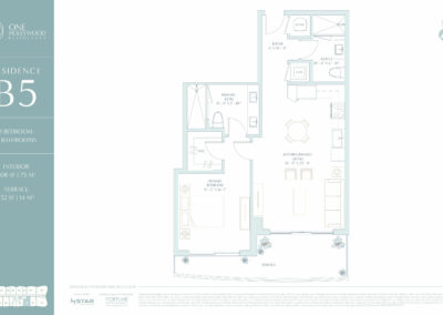 One Hollywood Residences Floor Plan, Residence B5